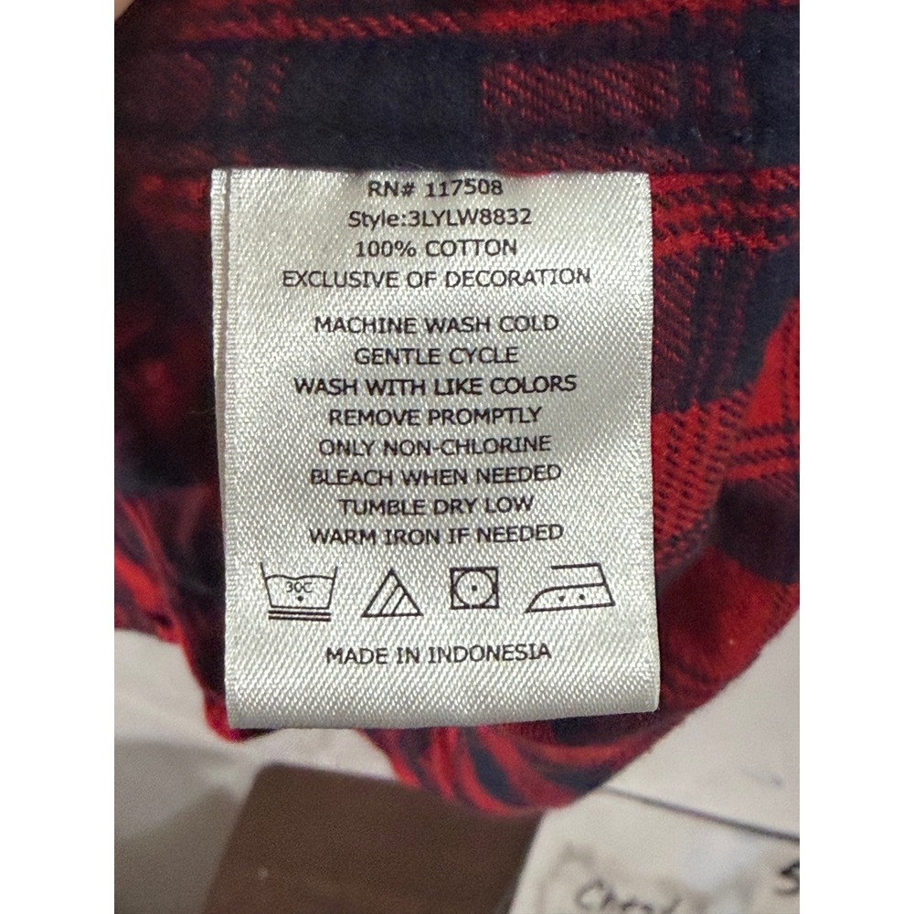 Levi's Western Flannel Shirt Mens XXL Red Black Buffalo‎ Plaid Excellent Snaps - Picture 8 of 12
